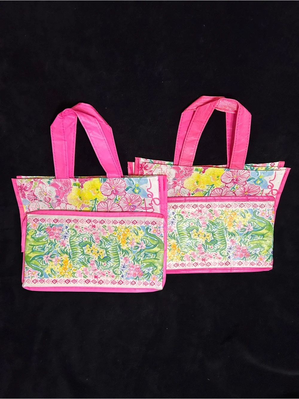 Lilly Pulitzer Pink Multi Floral Tote Pair